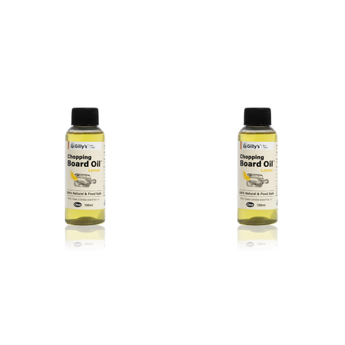 2PK Gilly's Natural Chopping Board Oil Food Safe 100ml Lemon