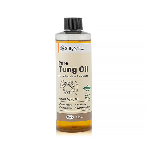 Gilly's Tung Oil Timber/Concrete Sealer/Chopping Board/Utensil Oil 250ml