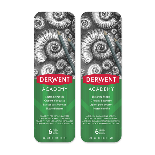 Derwent Academy Art Craft Hexagonal Sketch Pencil Tin 12pc