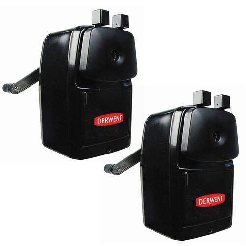 Derwent Super Point Manual Helical Pencil Sharpener 2PK