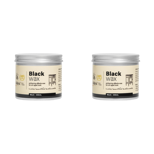 2PK Gilly's Black Wood/Furniture Antiquing Effects Wax 200ml