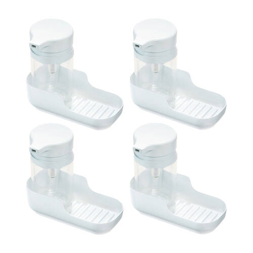 8pc iDesign Classic Plastic Soap Pump & Tray Kitchen Caddy 17.5cm - White