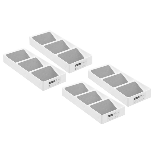 4PK Boxsweden Grip 3-Tier 39cm Drawer Shelf Kitchen/Pantry Organiser Assorted