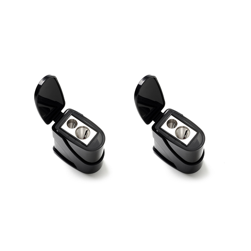 Derwent Art Craft Twin Hole 8.25 11.5mm Pencil Sharpener 2PK