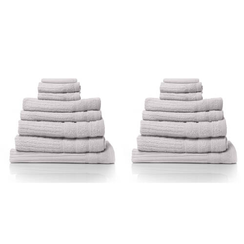 2x 8pc Royal Comfort Eden Egyptian Cotton Towel Pack - Sea Holly