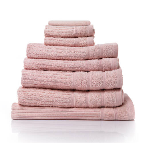 8pc Royal Comfort Eden Egyptian Cotton Towel Pack - Blush