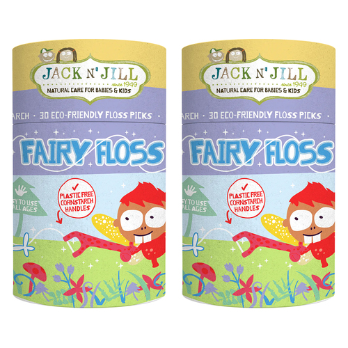 2x 30pc Jack N' Jill Fairy Floss Picks Baby/Kids Oral Care