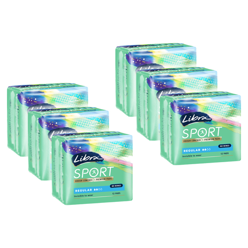 72pc Libra Sport Regular Invisible To Wear Premium Pads No Wings