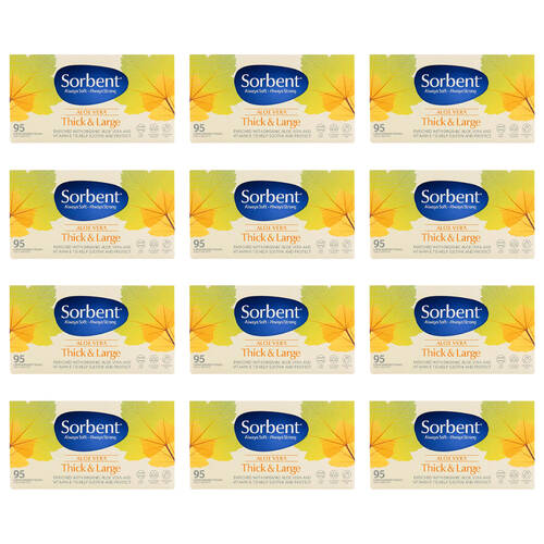 1140pc Sorbent Facial Tissues Thick Large Soft Hypoallergenic