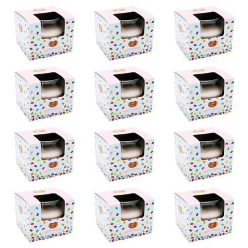 12PK Jelly Belly Tutti Frutti Scented Candle Pot Home Room Fragrance 85g Pink