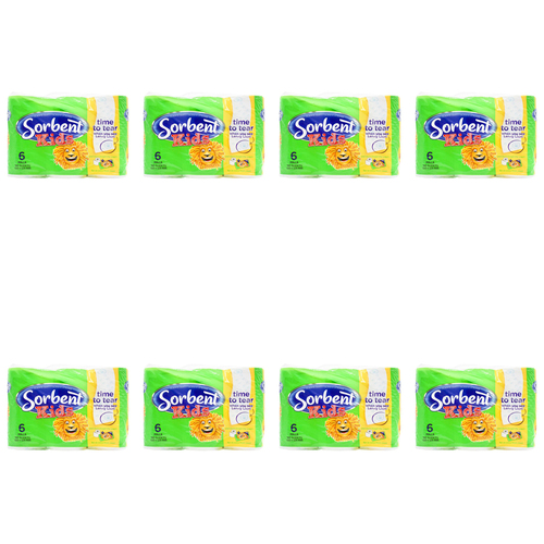 48pc Sorbent Kids Toilet Paper Soft Rolls 180-Sheets