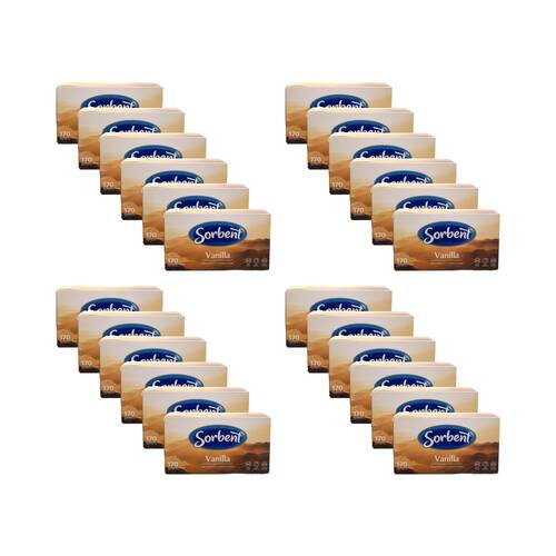 24x 170PK Sorbent Fragrance Collection Vanilla Scented Facial Tissues 200x195mm
