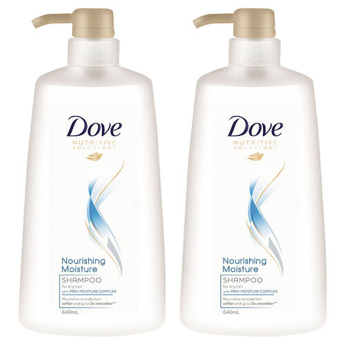 2PK Dove 640ml Shampoo Nourishing Moisture for Dry Hair