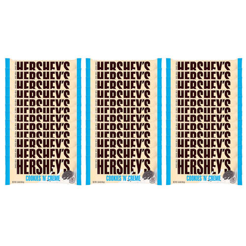36pc Hershey's 43g (1.58kg) Cookies 'N' Cream Chocolate Bar