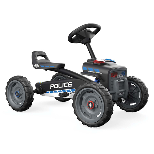 Berg Buzzy Police Kids/Children's Pedal Go Kart Blue/Black 2-5y