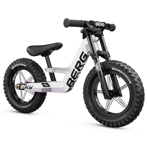 Berg Aluminium Biky Cross w/ Handbrake 90x55cm - White 2y+