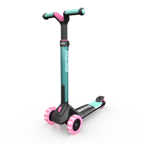 Berg Nexo Foldable Kids' Scooter with Lights – Mint, Age 2+