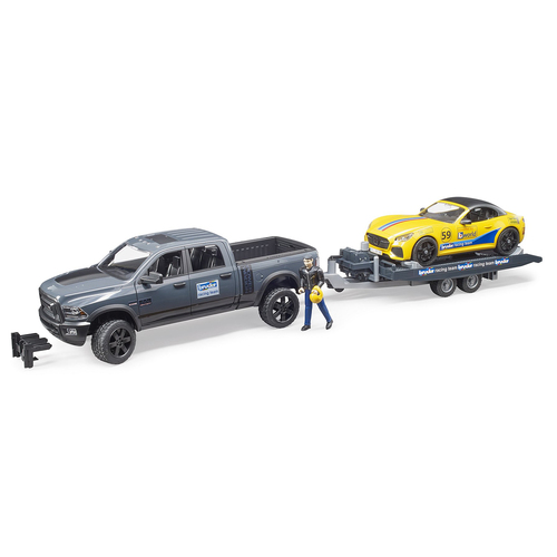 Bruder 1:16 RAM 2500 Power Wagon & Road Racing Team Kids Toy 4y+