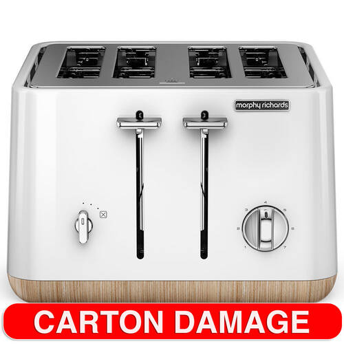 Morphy Richards Scandi White Aspect 4 Slice Toaster CARTON DAMAGE