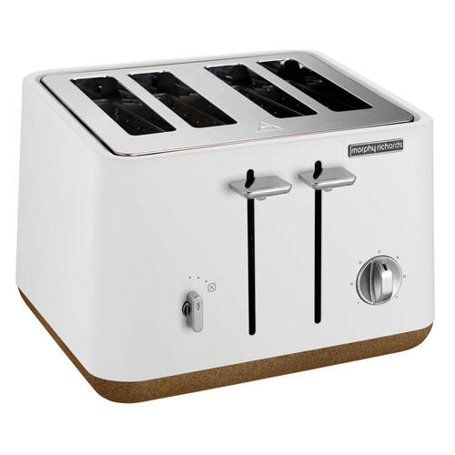 Morphy Richards Aspect Cork 4 Slice Toaster - White