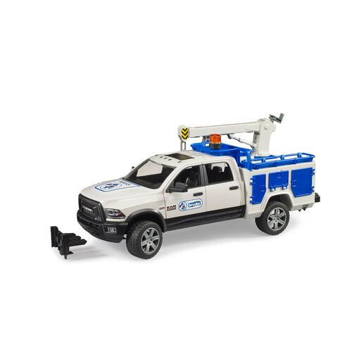 Bruder 1:16 Ram 2500 Service Truck With Rotating Beacon Light Kids Toy 3y+