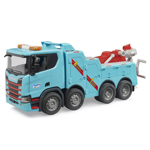 Bruder Scania Super 560R Heavy Haulage Tow Truck with L&S Module Kids Toy Blue