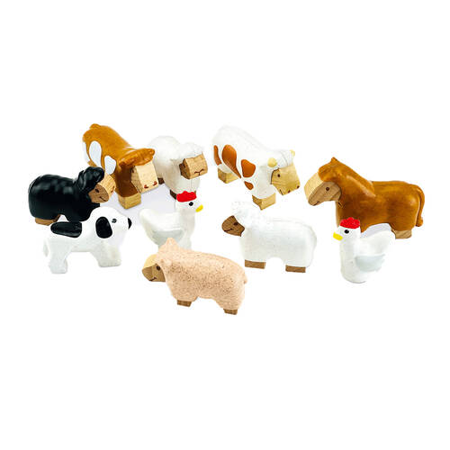 10pc Beleduc My Little World Farm Animals Set Educational Play Toy Kids - 3y+