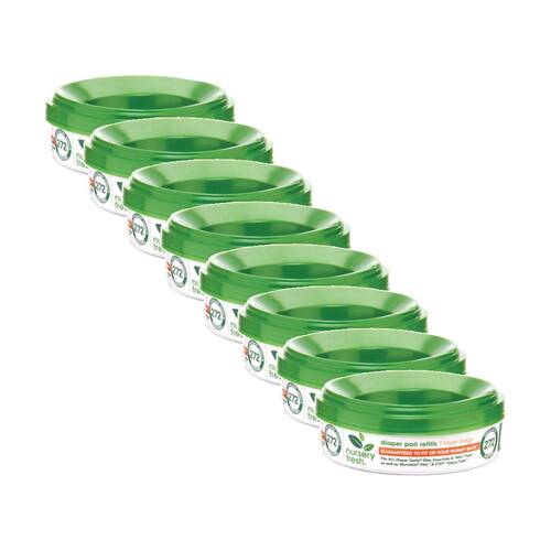 8PK Munchkin Nursery Fresh MPP Diaper Pail/Bin Refill