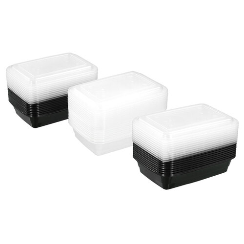 3x 10PK Lemon & Lime 1200ml Reusable Meal Prepping Food Container Assorted