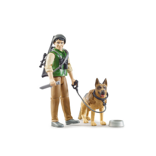 Bruder Forestry Figure Set With Log Splitter & Tools Scale Model Kids Toy 3y+