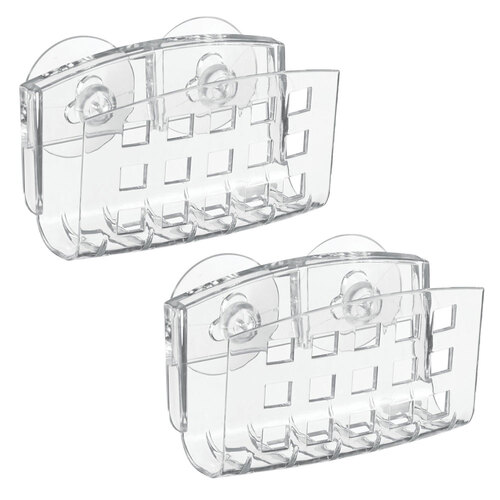 2PK iDesign Classic 10cm Suction Soap Cradle Organiser - Clear