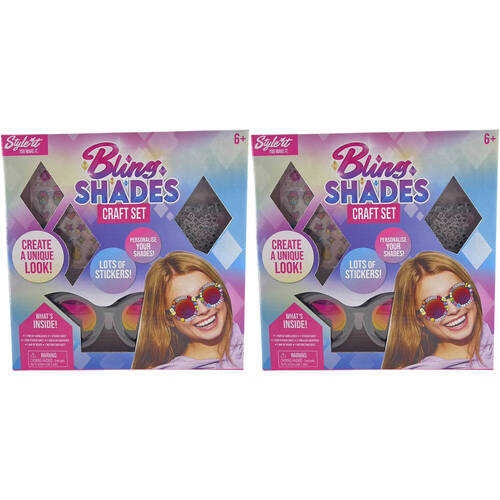 2PK Style It! Bling Shades Craft Set DIY Sunglasses Kids/Children 6y+