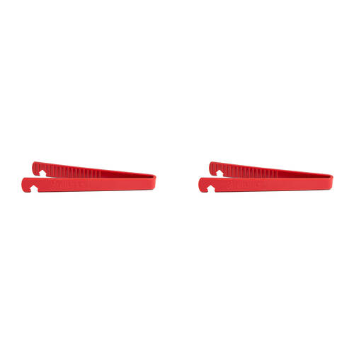 2PK Butterie Plastic Toaster Compact Kitchen Tongs 24x8.7cm -  Red