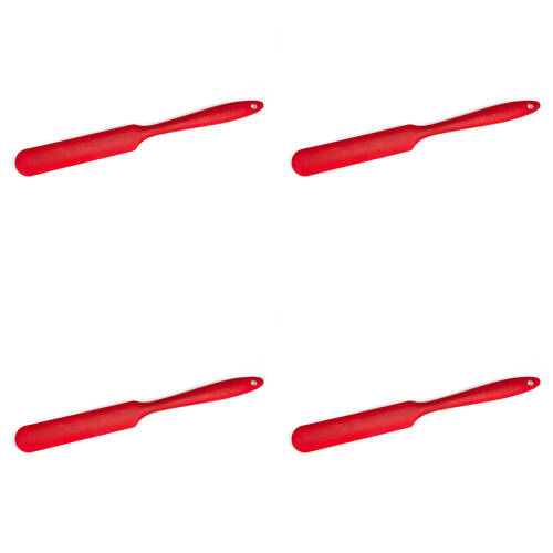 4PK Butterie Silicone Spatula Non-Stick 24.1x2.5cm - Red