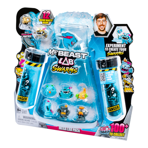 12pc MrBeast Lab Swarms S1 Mega Lab 3cm Assorted 5y+