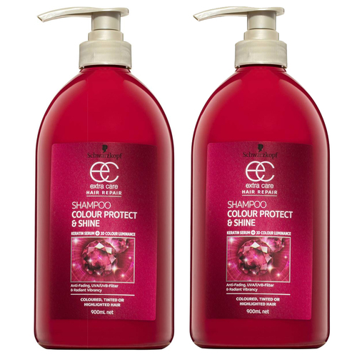 2PK Schwarzkopf 900ml Extra Care Colour Protect & Shine Shampoo