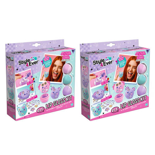 2PK Canal Toys Style 4 Ever DIY Lip Balm Kit Kawai Gloss Style Kids Craft 8y+