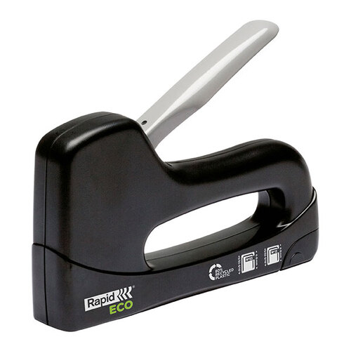 Rapid Eco Tacker 4/8mm Staple Gun Hand Fastener Tool Black
