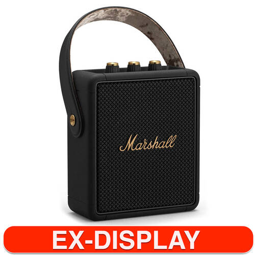 Marshall Stockwell II Portable Bluetooth Speakers For Phones Black & Brass