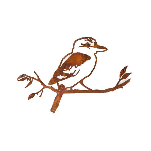 A.FRESCO Metal Kookaburra Silhouette Branch Hanging Decor 34x24cm - Rust
