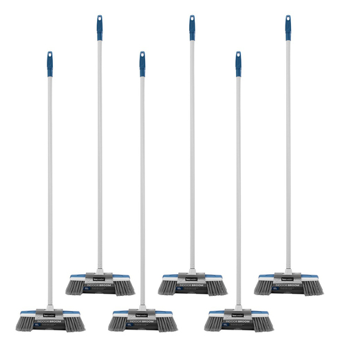12PK Boxsweden Clean Indoor Broom w/ 1.25m Handle - White