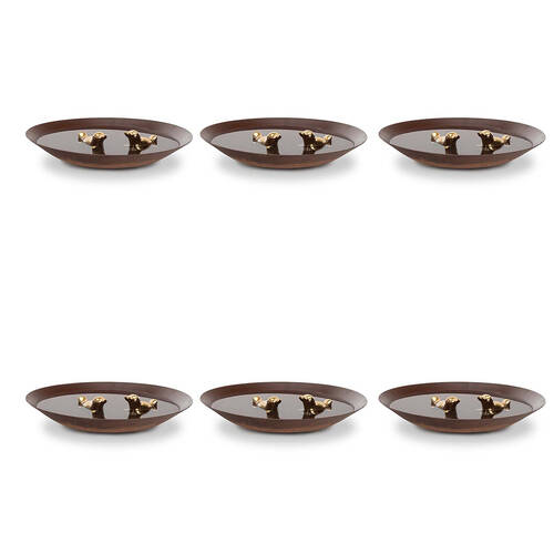 6PK A.FRESCO Porcelain Floating Platypus Figurine 14x8cm - Gold
