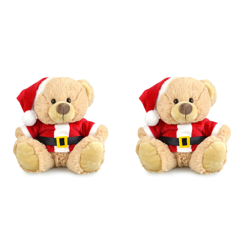2PK My Buddy Bear 16cm Buddy Christmas Soft Plush - Beige