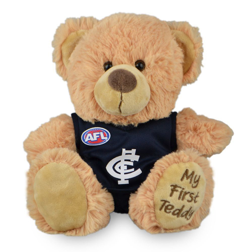 AFL Carlton First Teddy Bear 23cm Plush Stuffed Animal Kids Soft Toy