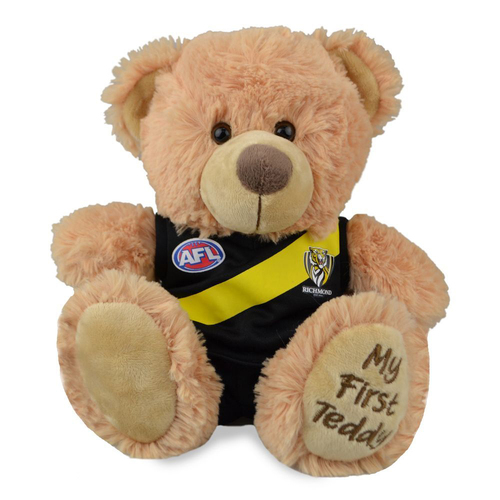 AFL Richmond First Teddy Bear 23cm Plush Stuffed Animal Kids Soft Toy