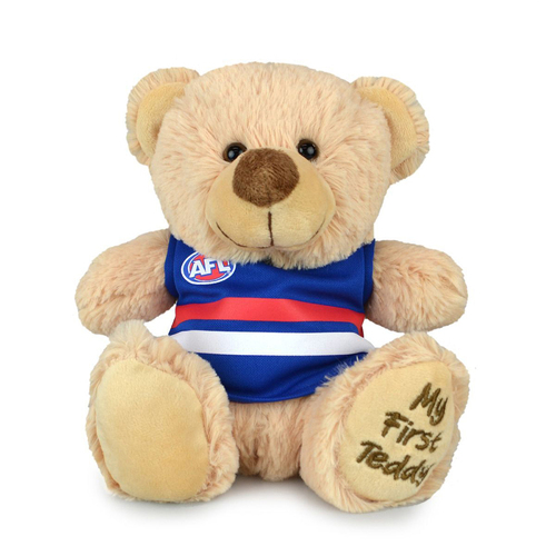 AFL W Bulldogs First Teddy Bear 23cm Plush Stuffed Animal Kids Soft Toy
