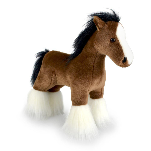 Korimco Farm 30cm Clyde Horse Stuffed Animal Plush Toy - Brown