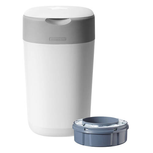 Tommee Tippee Twist & Click Nappy Disposal Bin - Cotton White