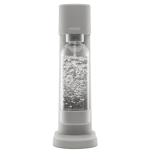 MySoda Woody Sparkling Water Maker w/1L Bottle Gray