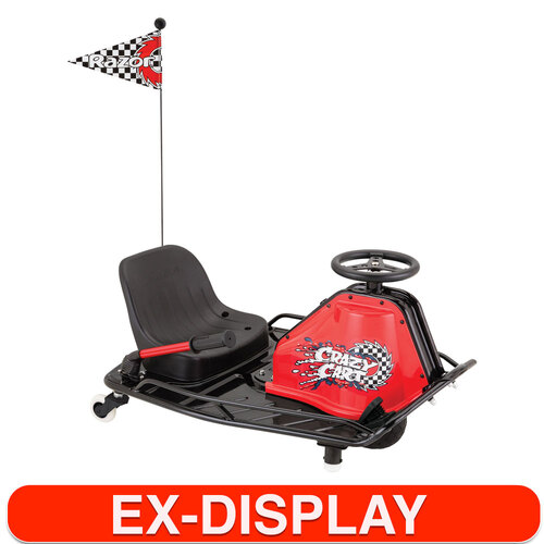 Razor Crazy Cart Electric Ride On Black Kids Toy 9y+